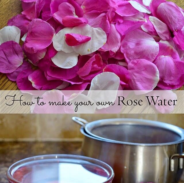 Use rose petals to make your own natural Rose Water. As a facial toner it soothes inflammation, tightens pores, and smells amazing #beauty