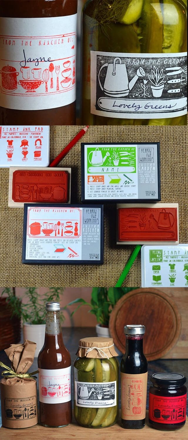 Create stylish labels for gifts from the kitchen and garden with these two stamps from Yellow Owl Workshop Create stylish labels for gifts from the kitchen and garden with these two stamps from Yellow Owl Workshop