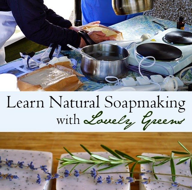 LEARN TO MAKE YOUR OWN COLD PROCESS SOAP with Lovely Greens - both classes and free online information available #soapmaking