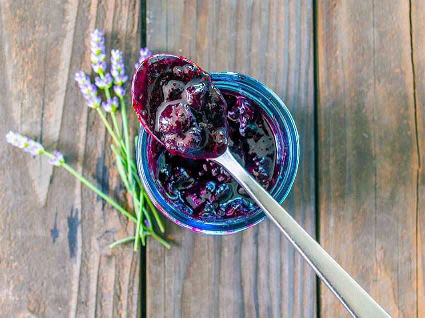Recipe for Blueberry & Lavender Jam with sweet Honey